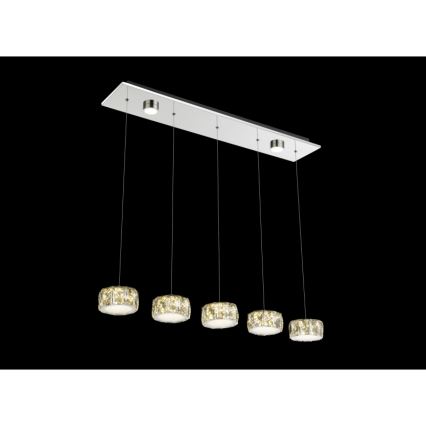 Globo - LED Lühter LED/52W/230V 4000K läikiv kroom/läbipaistev