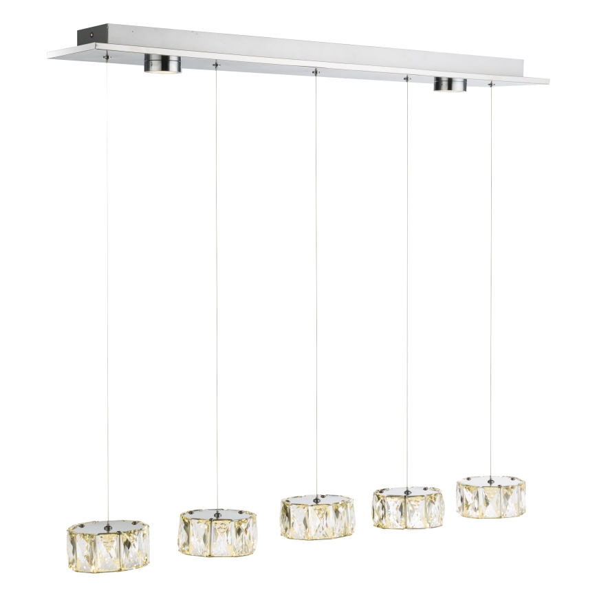 Globo - LED Lühter LED/52W/230V 4000K läikiv kroom/läbipaistev