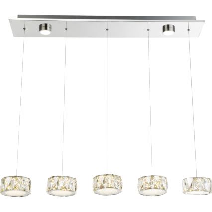 Globo - LED Lühter LED/52W/230V 4000K läikiv kroom/läbipaistev