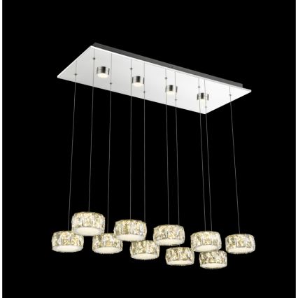 Globo - LED Lühter LED/92W/230V 4000K läikiv kroom/läbipaistev
