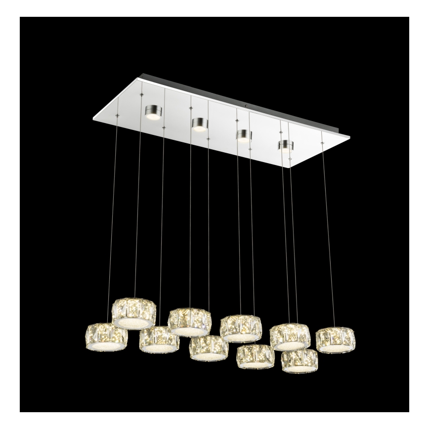 Globo - LED Lühter LED/92W/230V 4000K läikiv kroom/läbipaistev