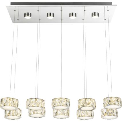 Globo - LED Lühter LED/92W/230V 4000K läikiv kroom/läbipaistev