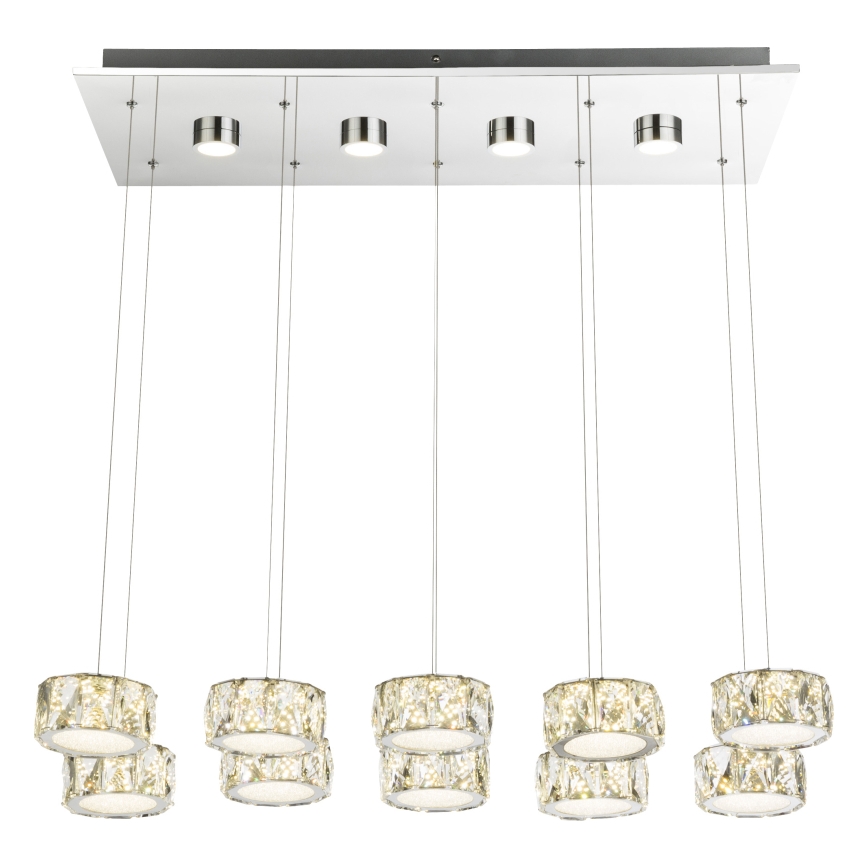 Globo - LED Lühter LED/92W/230V 4000K läikiv kroom/läbipaistev