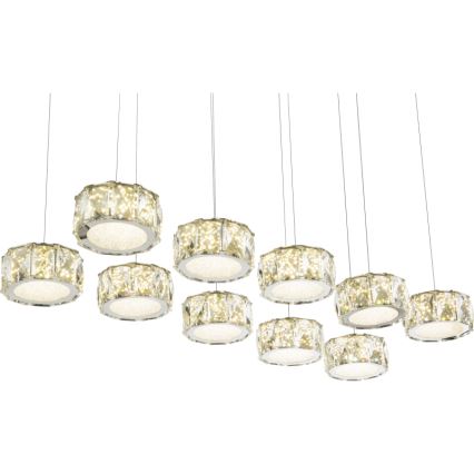 Globo - LED Lühter LED/92W/230V 4000K läikiv kroom/läbipaistev