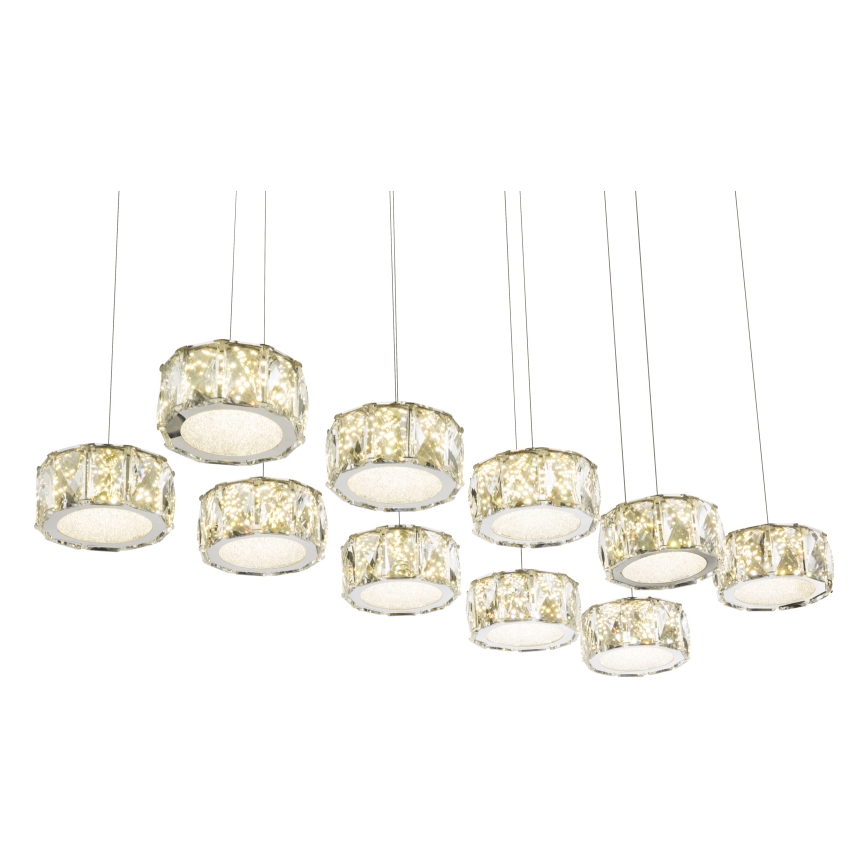 Globo - LED Lühter LED/92W/230V 4000K läikiv kroom/läbipaistev