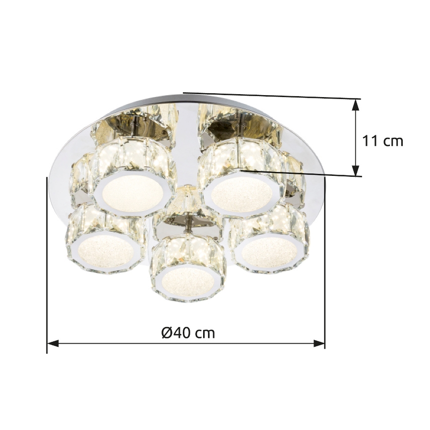 Globo - LED Hämardatav laevalgusti LED/40W/230V 4000K d. 40 cm