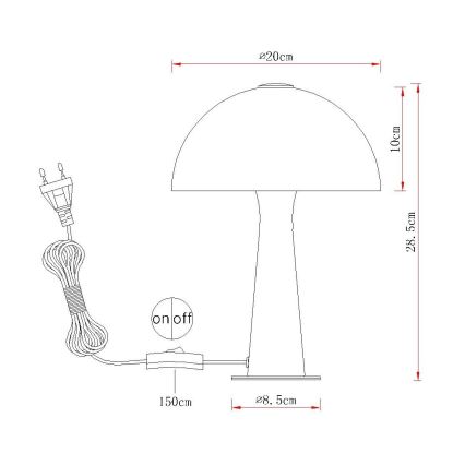 Globo - laualamp 1xE14/25W/230V valge