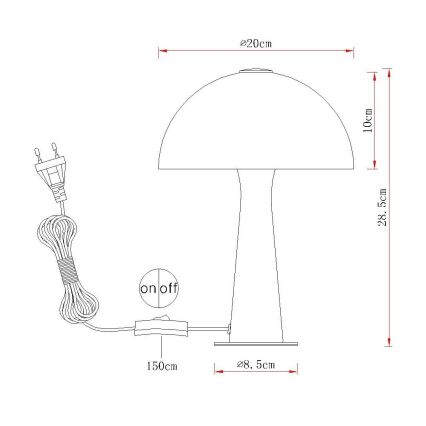 Globo - laualamp 1xE14/25W/230V must
