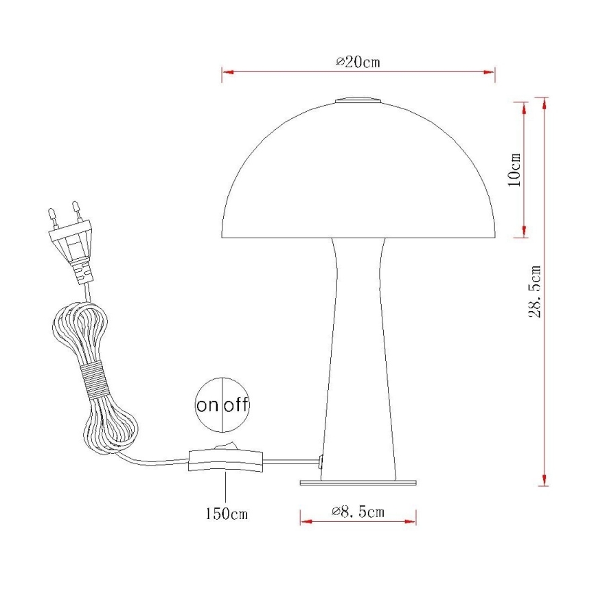 Globo - laualamp 1xE14/25W/230V must