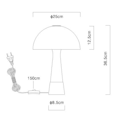 Globo - Laualamp 1xE27ILLU/40W/230V beež