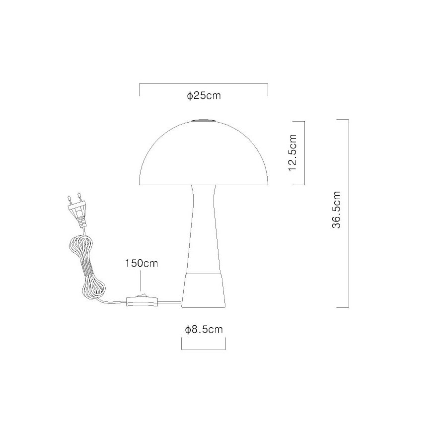 Globo - Laualamp 1xE27ILLU/40W/230V beež