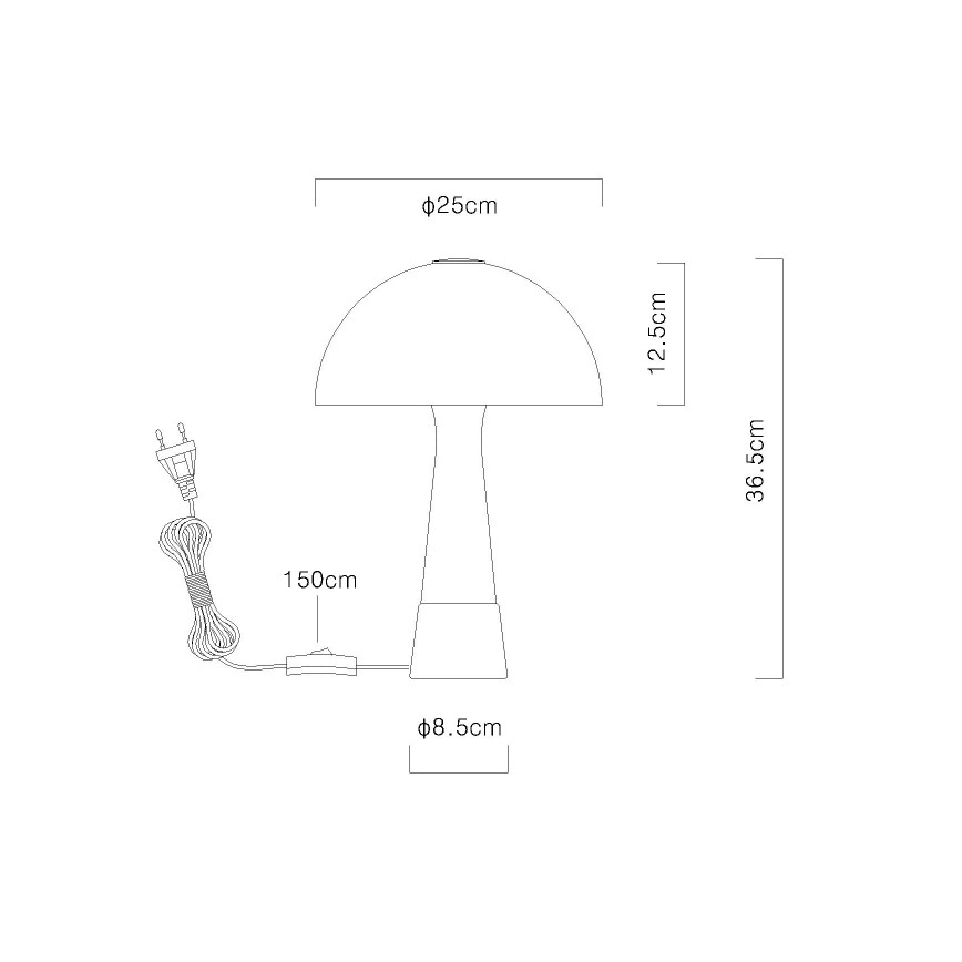 Globo - Laualamp 1xE27ILLU/40W/230V valge
