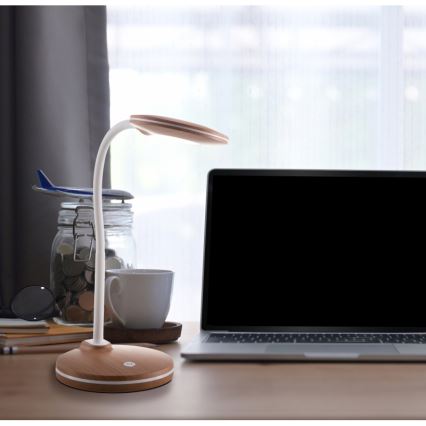 Globo - LED Hämardatav paindlik puutetundlik laualamp LED/4,6W/230V pruun