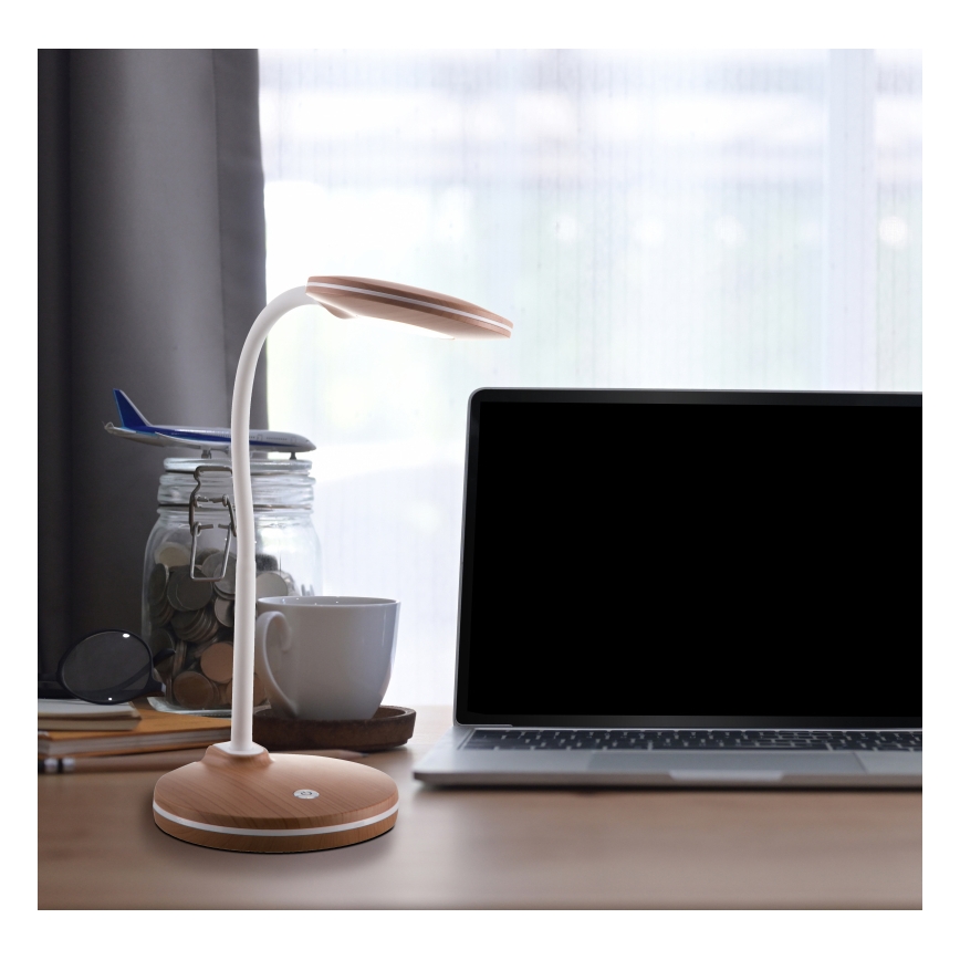 Globo - LED Hämardatav paindlik puutetundlik laualamp LED/4,6W/230V pruun