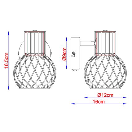 Globo - Kohtvalgusti seinale 1xE27/40W/230V