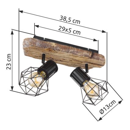Globo - Kohtvalgusti 2xE27/60W/230V