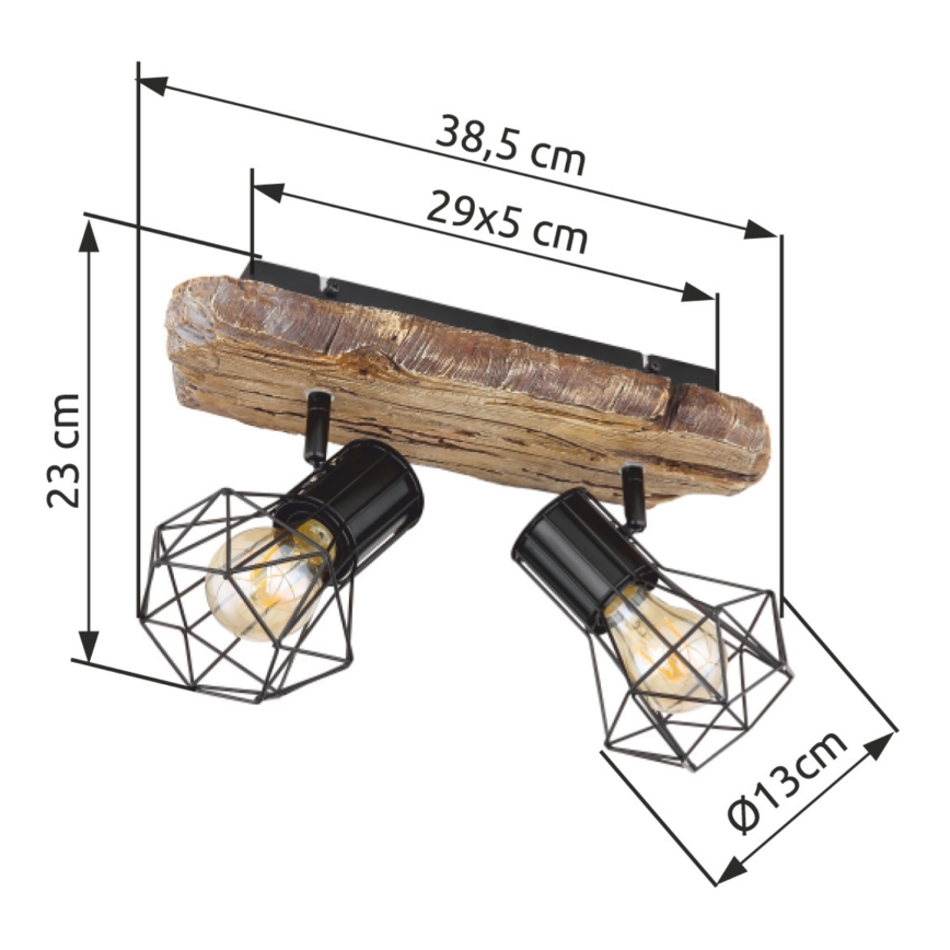 Globo - Kohtvalgusti 2xE27/60W/230V