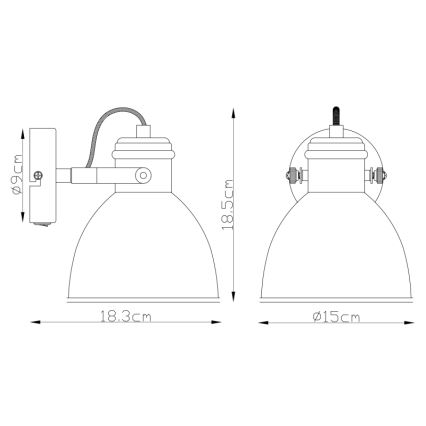 Globo - Kohtvalgusti seinale 1xE27/40W/230V