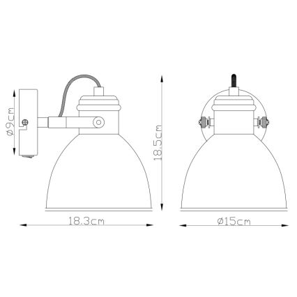 Globo - Kohtvalgusti seinale 1xE27/40W/230V