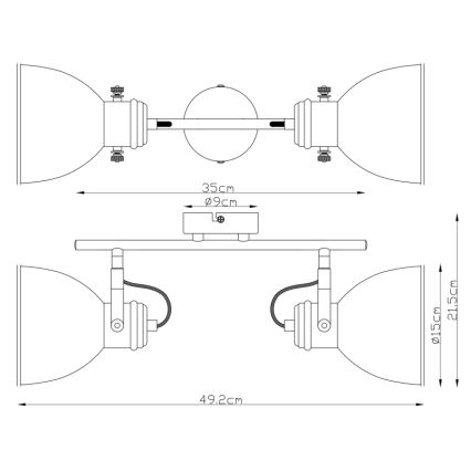 Globo - Kohtvalgusti 2xE27/40W/230V