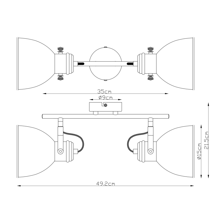 Globo - Kohtvalgusti 2xE27/40W/230V