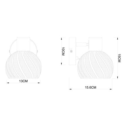 Globo - Kohtvalgusti seinale 1xE27/40W/230V