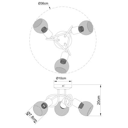 Globo - Kinnitatav lühter 3xE14/40W/230V