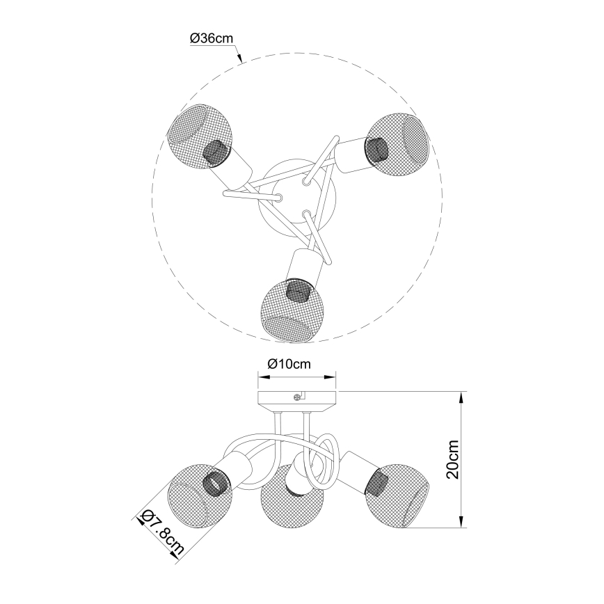 Globo - Kinnitatav lühter 3xE14/40W/230V