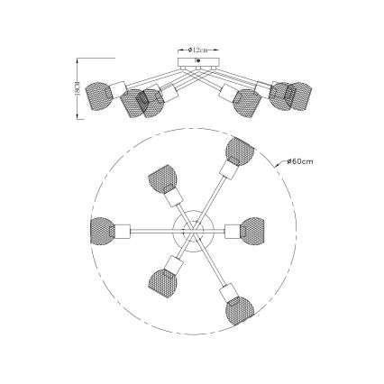 Globo - Kinnitatav lühter 6xE14/40W/230V