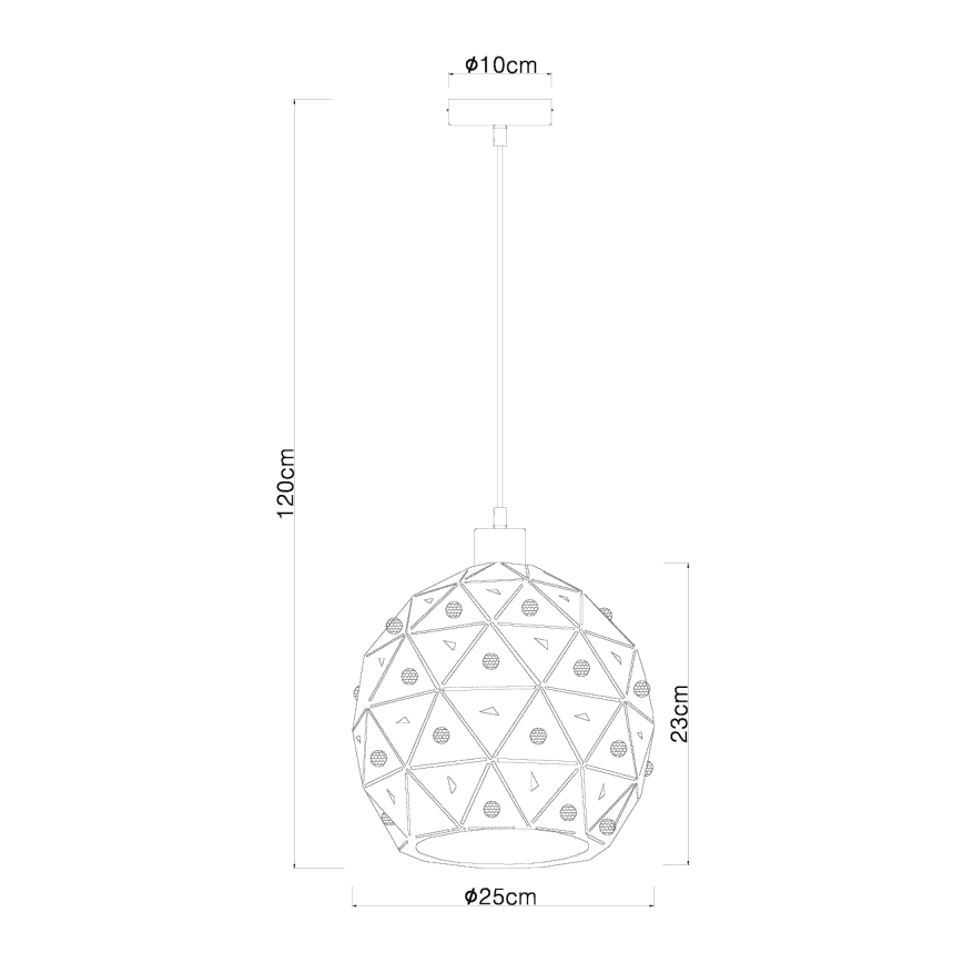 Globo 54029H - Lühter JODIE 1xE27/60W/230V d. 25 cm