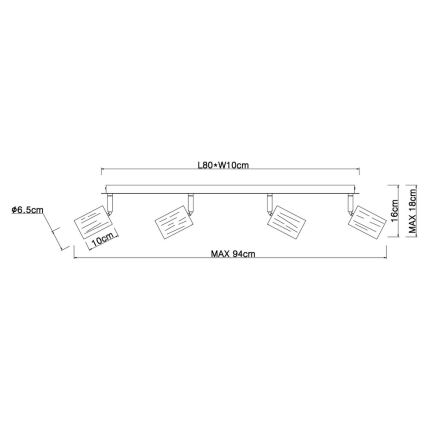 Globo - Kohtvalgusti 4xE27/60W/230V