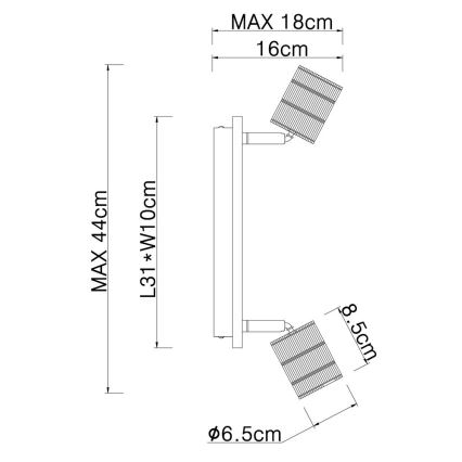 Globo - Kohtvalgusti 2xE27/60W/230V pappel