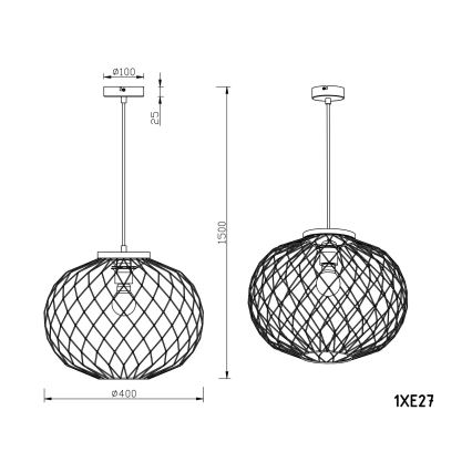 Globo - Lühter 1xE27/60W/230V