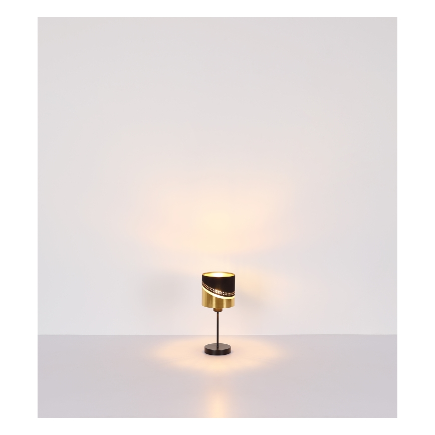 Globo - Laualamp 1xE27/40W/230V d. 16 cm must/kuldne