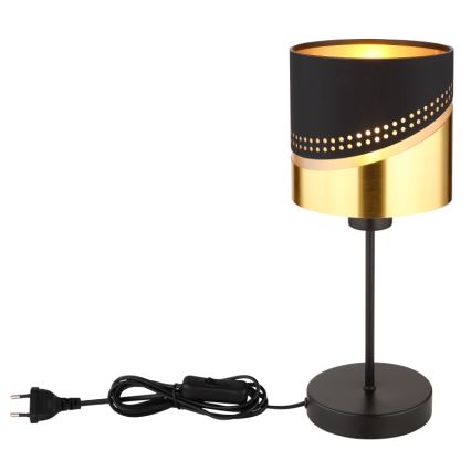 Globo - Laualamp 1xE27/40W/230V d. 16 cm must/kuldne