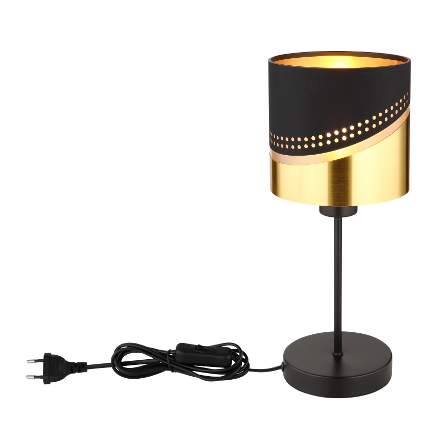 Globo - Laualamp 1xE27/40W/230V d. 16 cm must/kuldne