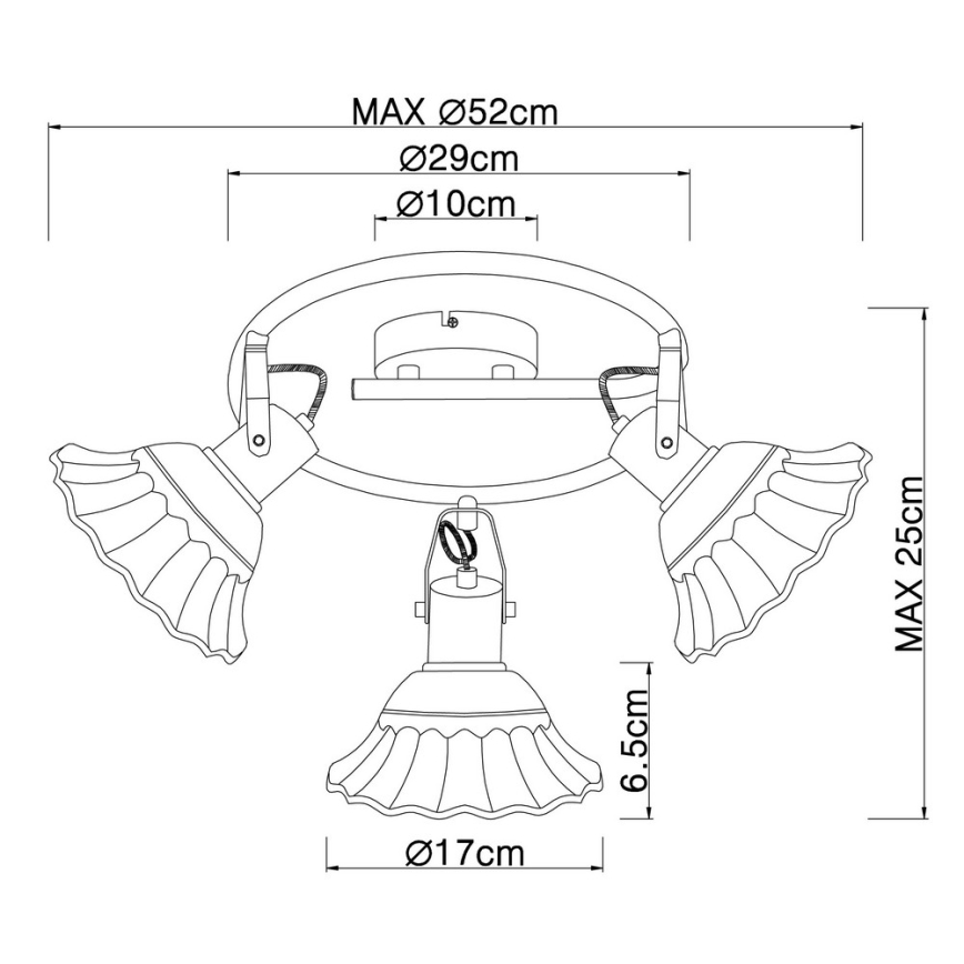 Globo - Kohtvalgusti 3xE27/40W/230V