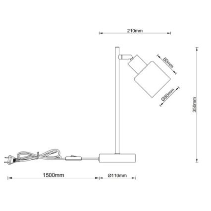 Globo - Laualamp 1xE14/25W/230V