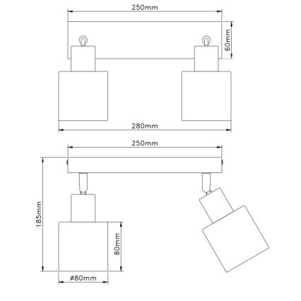 Globo - Suunavalgusti 2xE14/25W/230V