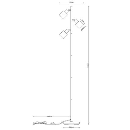 Globo - Põrandalamp 3xE14/25W/230V