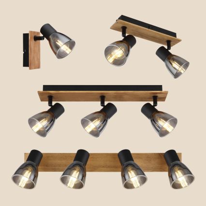 Globo - Kohtvalgusti seinale 2xE14/40W/230V must/puit