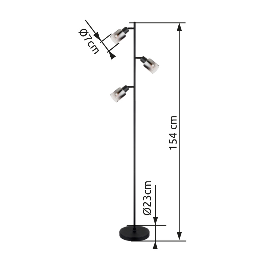 Globo - Põrandalamp 3xE14/40W/230V