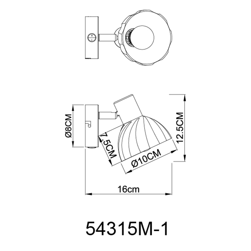Globo - Kohtvalgusti seinale 1xE14/40W/230V kuldne