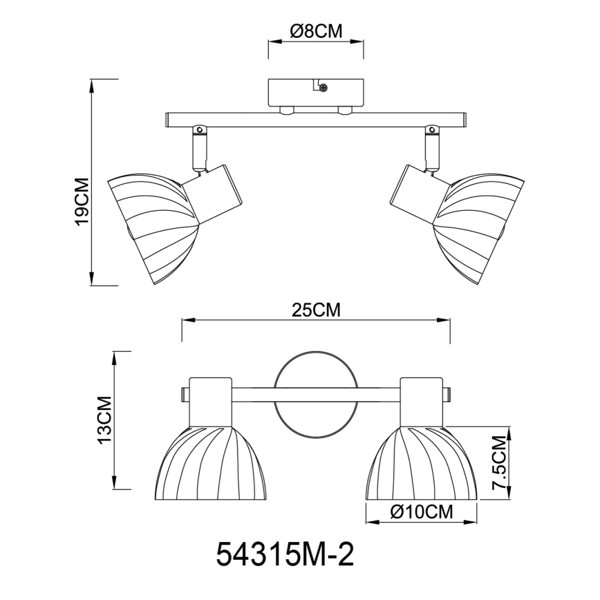 Globo - Kohtvalgusti 2xE14/40W/230V kuldne