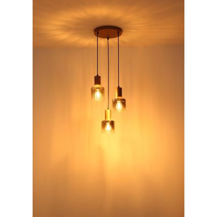 Globo - Rippvalgusti kaabliga 3xE27/40W/230V