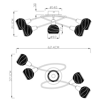 Globo - LED Kohtvalgusti 5xE14/4W/230V