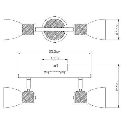 Globo - Kohtvalgusti 2xE14/40W/230V saar