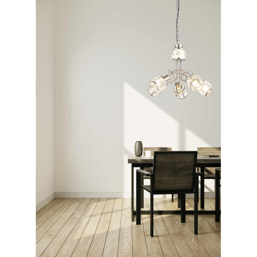 Globo - LED Lühter 5xE14/40W/230V + LED/5W