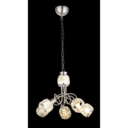 Globo - LED Lühter 5xE14/40W/230V + LED/5W
