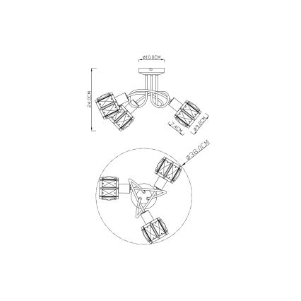 Globo - Kinnitatav lühter 3xE14/40W/230V